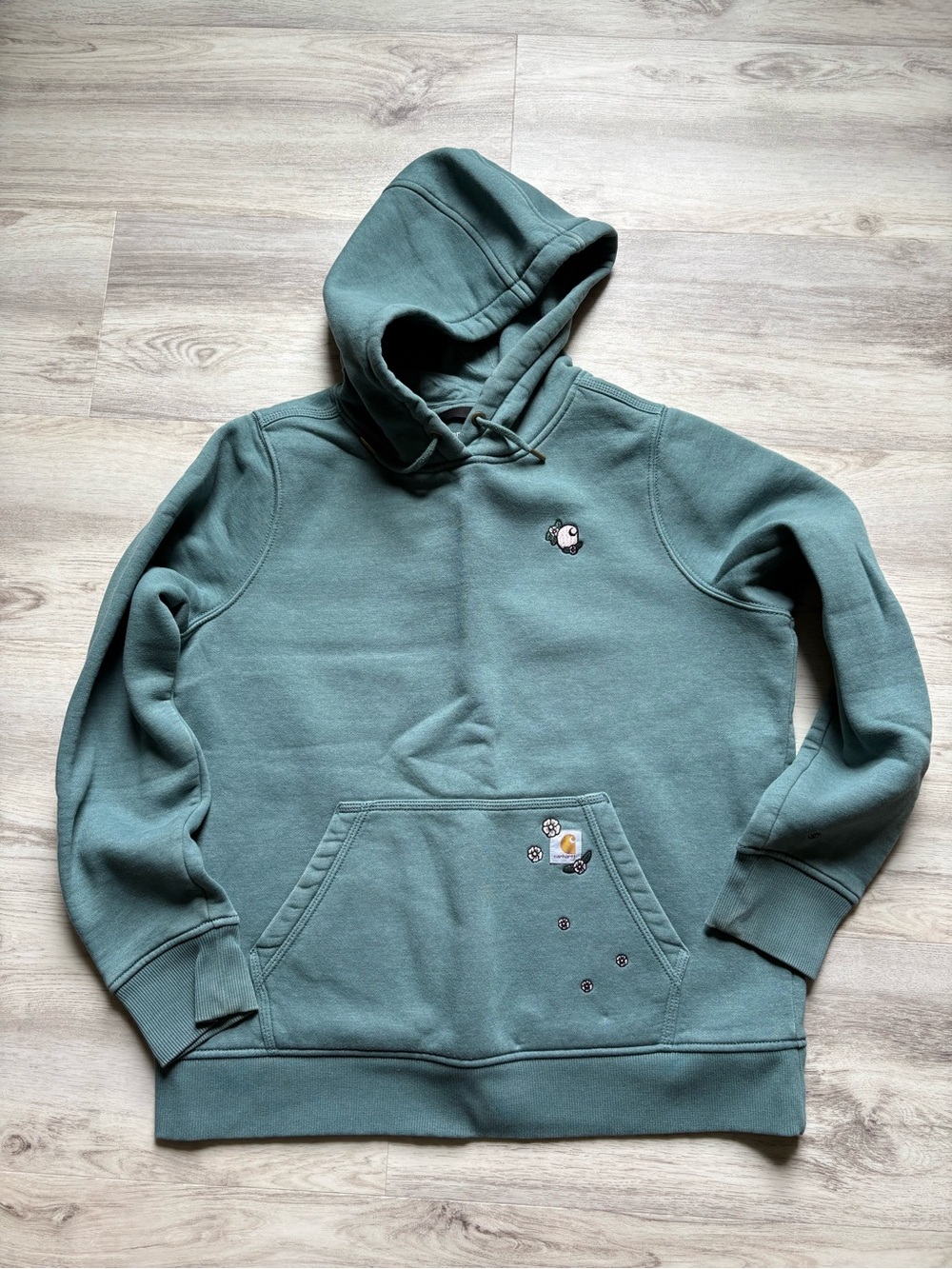 Carhartt Women's Teal Green Pullover Hoodie